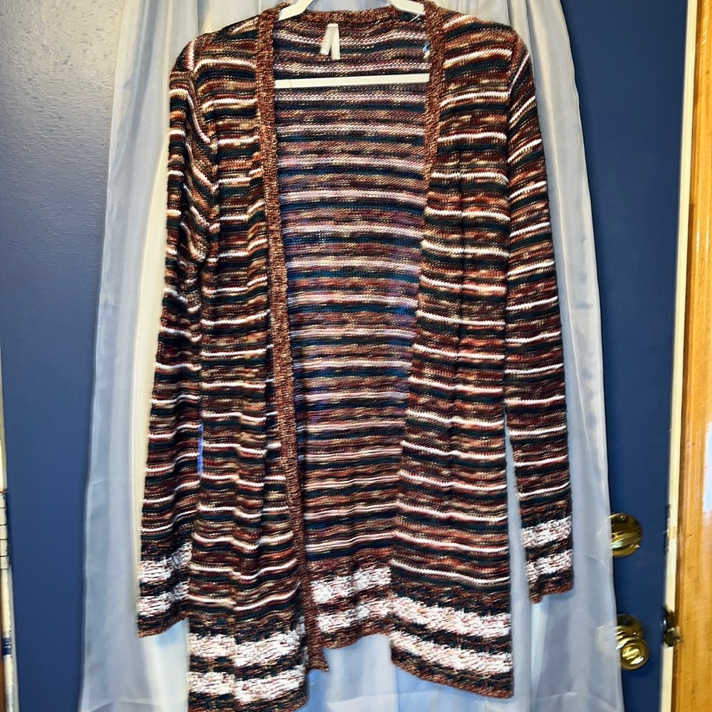 Vanity Multi Color Open Front Cardigan